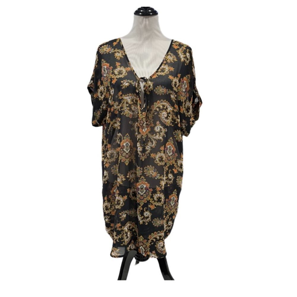 J. Crew Women's Paisley Semi Sheer Cover Up Size Large